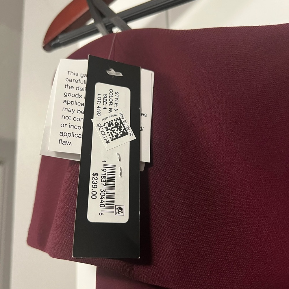 Beautiful burgundy NWT formal dress.